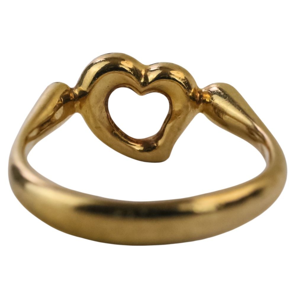 Tiffany & Co Diamond Open Heart Ring Gold — view 6