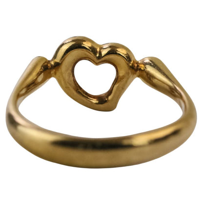 Tiffany & Co Diamond Open Heart Ring Gold — view 6