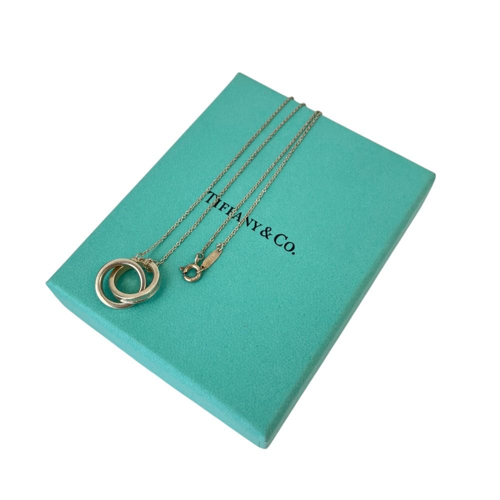 Tiffany & Co 1837 Interlocking Circle Necklace 925 Sterling Silver — view 8