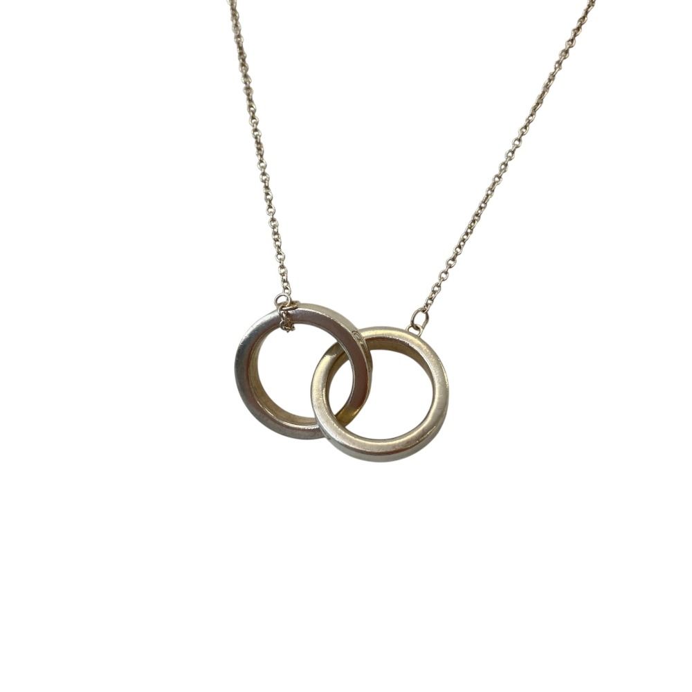 Tiffany & Co 1837 Interlocking Circle Necklace 925 Sterling Silver — view 2