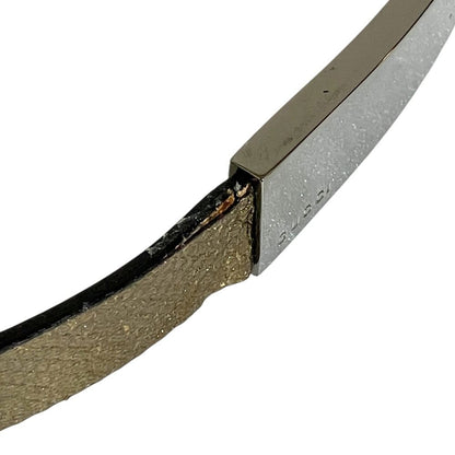 Gucci Logo Plate Leather Belt Gold Colored — view 8