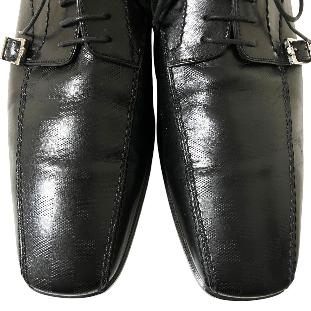 Louis Vuitton Damier Leather Derby Shoes Dress Black Spring Summer Fall Winter 5 — view 5