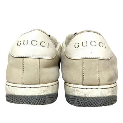 Gucci Web Line Sherry Screener Low Cut Leather Sneakers 14 33 White Beige — view 6