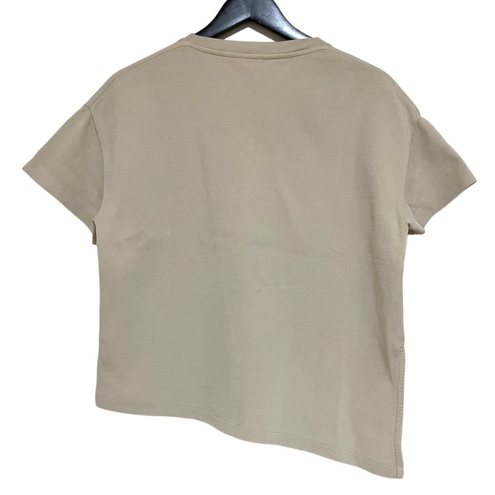 Loewe Anagram Embroidery Asymmetric Design Short Sleeve T-Shirt Beige Spring XS — view 2