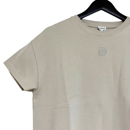 Loewe Anagram Embroidery Asymmetric Design Short Sleeve T-Shirt Beige Spring XS — view 3
