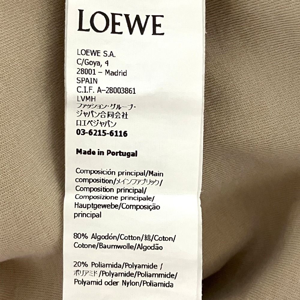 Loewe Anagram Embroidery Asymmetric Design Short Sleeve T-Shirt Beige Spring XS — view 6