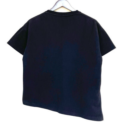 Loewe Anagram Embroidery Asymmetric Design Short Sleeve T-Shirt Black Spring XS — view 2