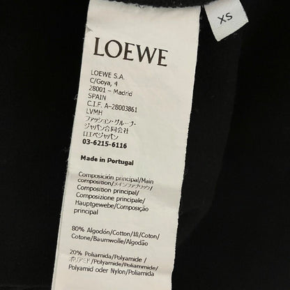 Loewe Anagram Embroidery Asymmetric Design Short Sleeve T-Shirt Black Spring XS — view 4