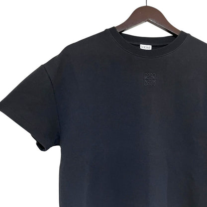 Loewe Anagram Embroidery Asymmetric Design Short Sleeve T-Shirt Black Spring XS — view 3