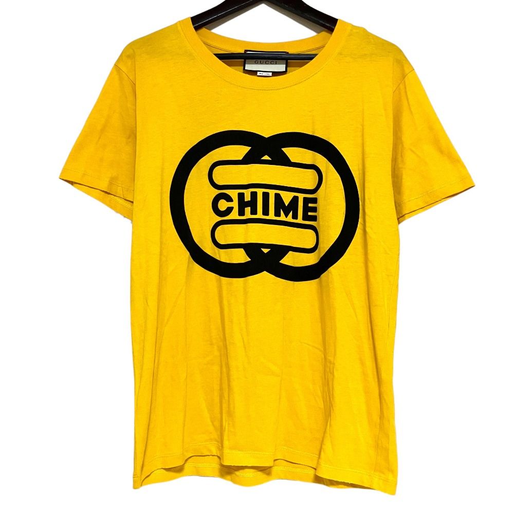 Gucci Chime Print Short Sleeve T-Shirt Yellow Spring Summer XS