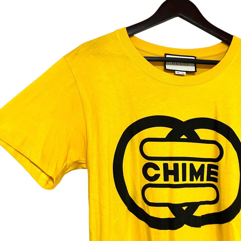 Gucci Chime Print Short Sleeve T-Shirt Yellow Spring Summer XS — view 3