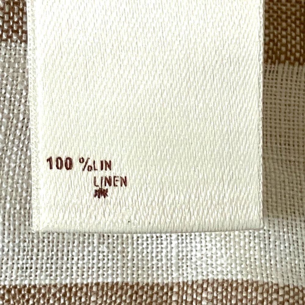 Louis Vuitton Linen Striped Long Sleeve Button Down Shirt Beige Off White S — view 5