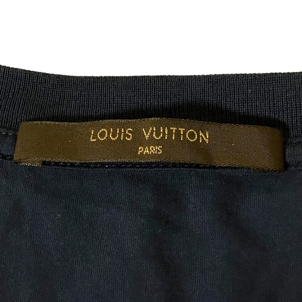 Louis Vuitton Logo Print Short Sleeve T-Shirt Navy Spring Summer L — view 7
