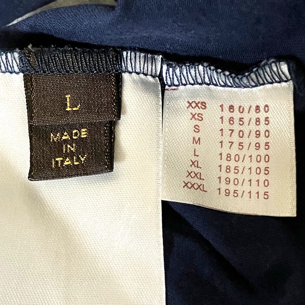 Louis Vuitton Logo Print Short Sleeve T-Shirt Navy Spring Summer L — view 4
