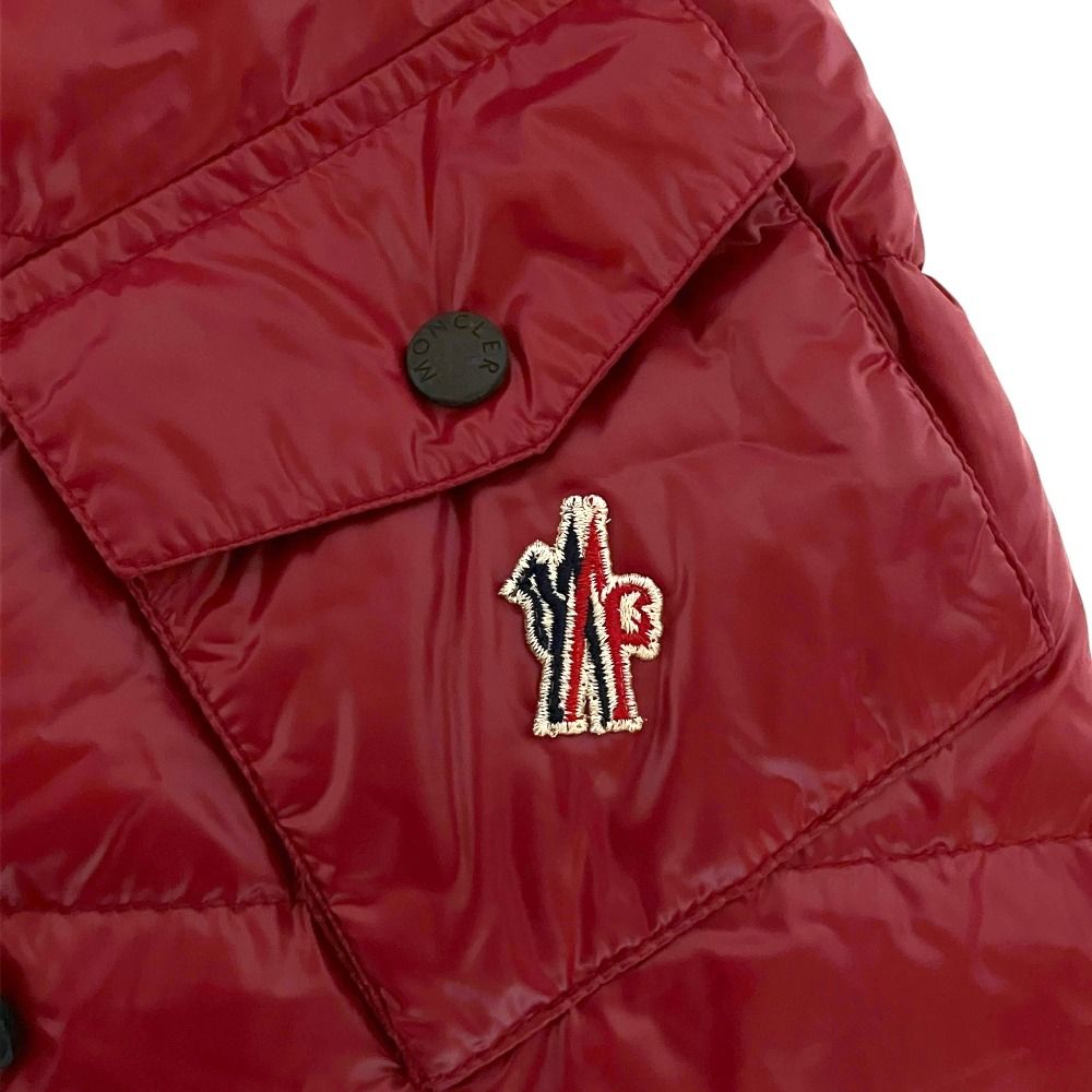 Moncler Grenoble Sancy Zip Up Nylon Hooded Down Jacket Bordeaux Black Autumn 2 — view 6