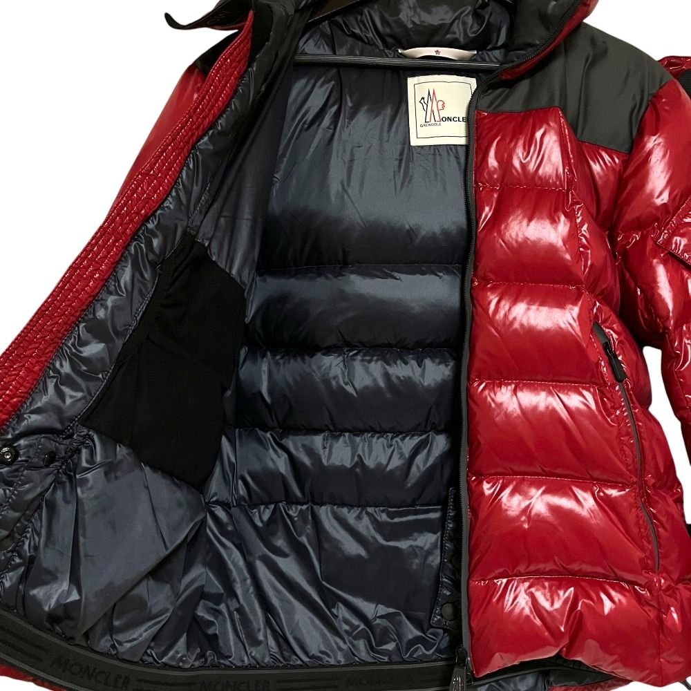 Moncler Grenoble Sancy Zip Up Nylon Hooded Down Jacket Bordeaux Black Autumn 2 — view 4