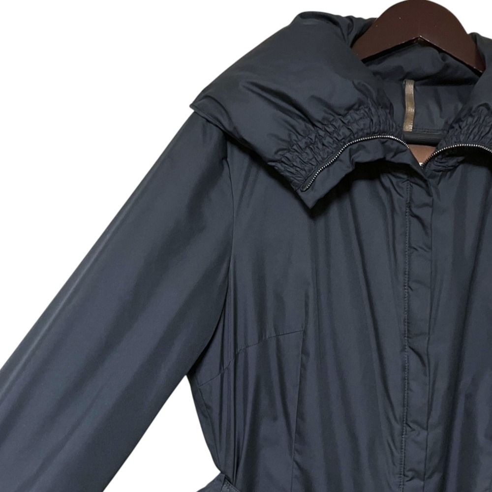Moncler Belted Down Coat Black Autumn Winter 2 — view 3