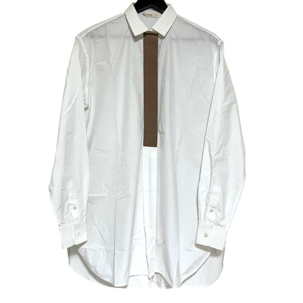 Celine Phoebe Philo Era Cotton Poplin Oversize Pullover Long Sleeve Shirt
