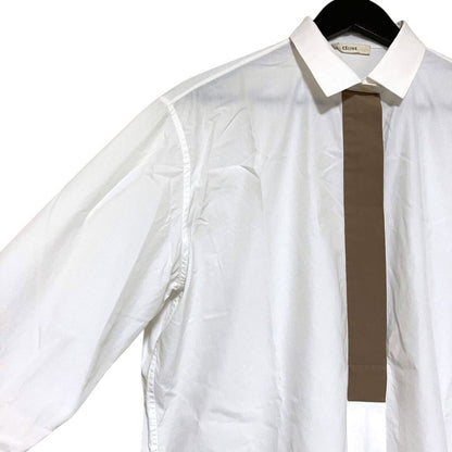 Celine Phoebe Philo Era Cotton Poplin Oversize Pullover Long Sleeve Shirt — view 3