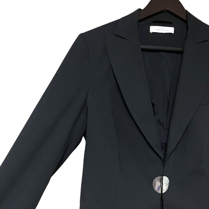 Versace Collection Front Medusa Peak Lapel Stretch Tailored Jacket Black 46 — view 3