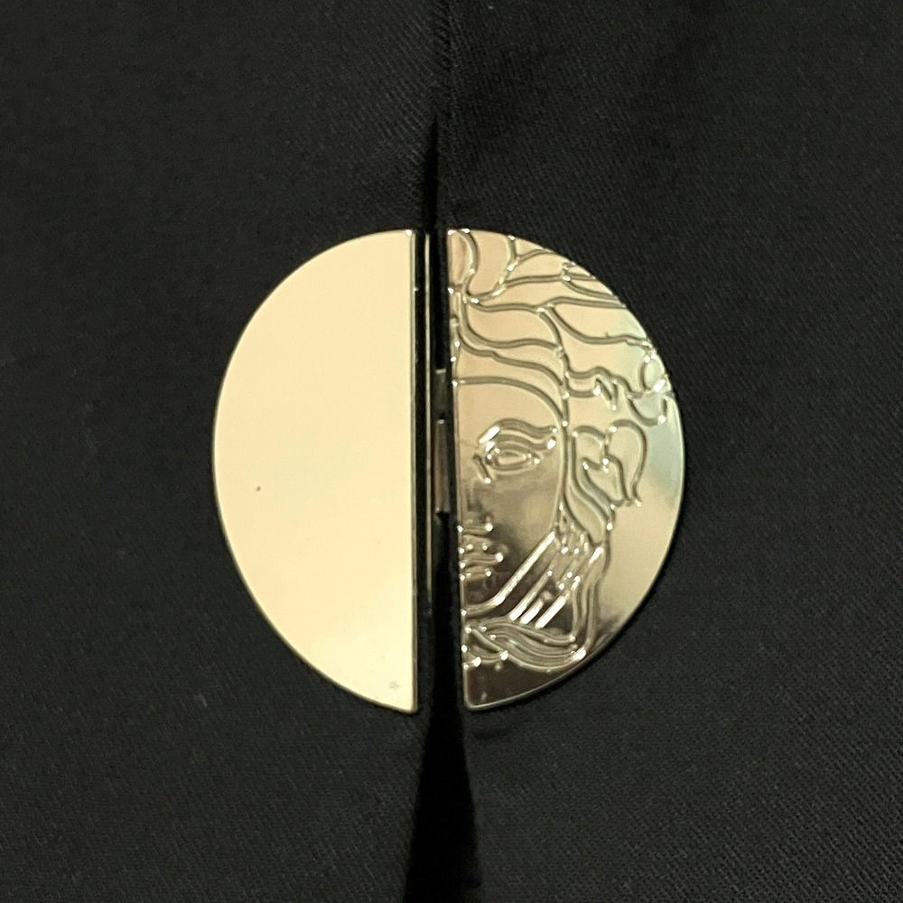 Versace Collection Front Medusa Peak Lapel Stretch Tailored Jacket Black 46 — view 5