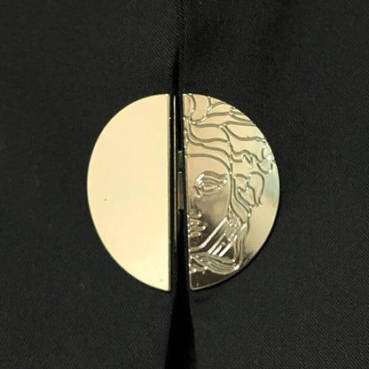Versace Collection Front Medusa Peak Lapel Stretch Tailored Jacket Black 46 — view 5