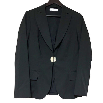 Versace Collection Front Medusa Peak Lapel Stretch Tailored Jacket Black 46