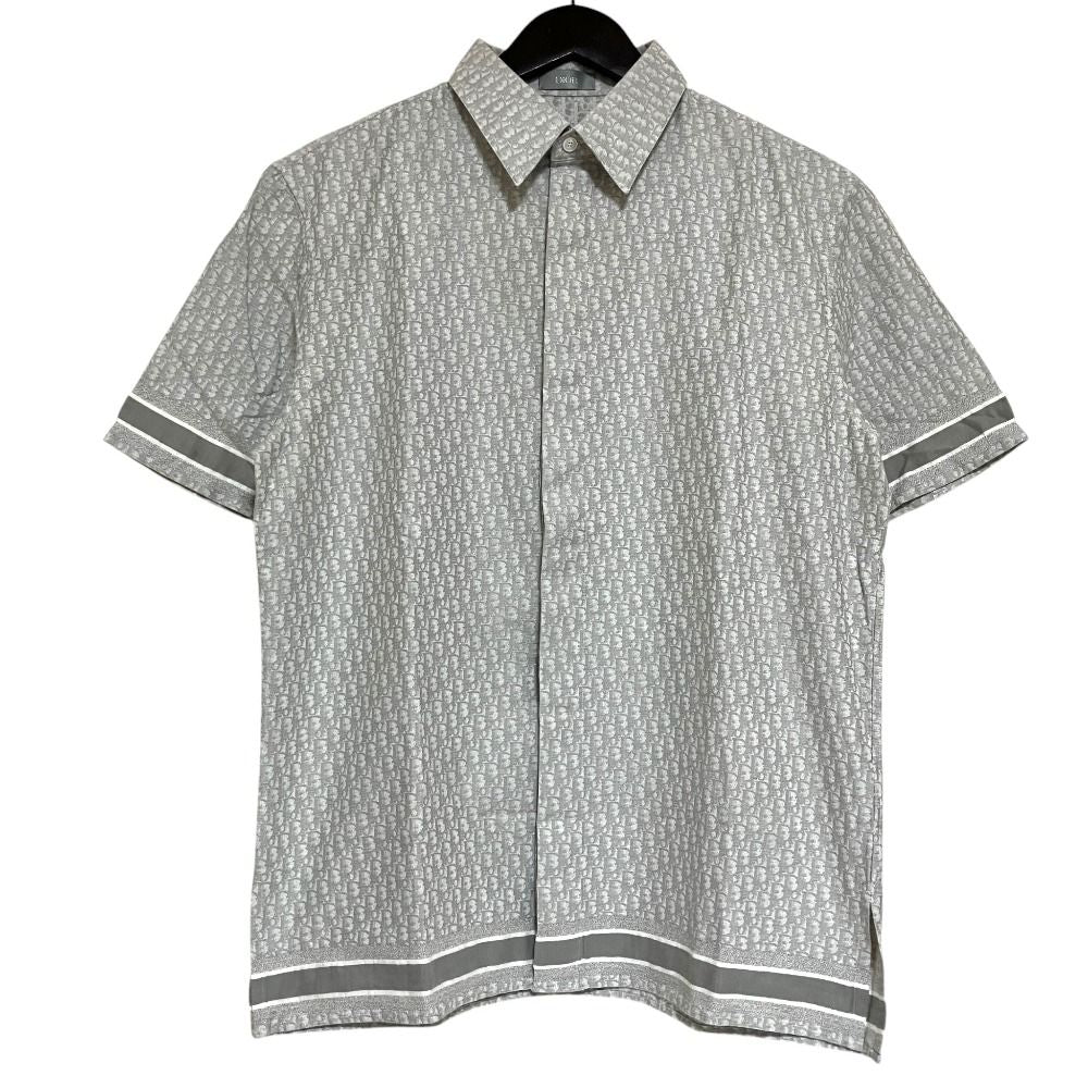 Dior Homme Oblique Jacquard Shirt 40 Gray Spring Summer Fall Winter