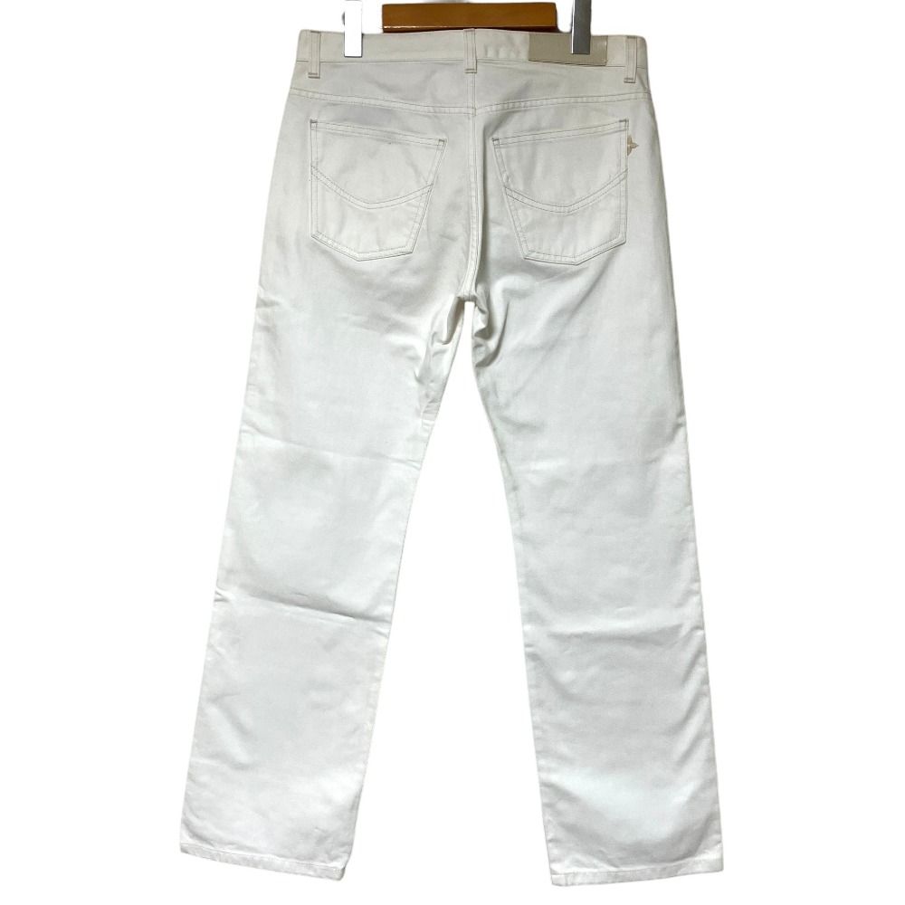 Louis Vuitton Pocket Monogram Embroidery Denim Pants White — view 2