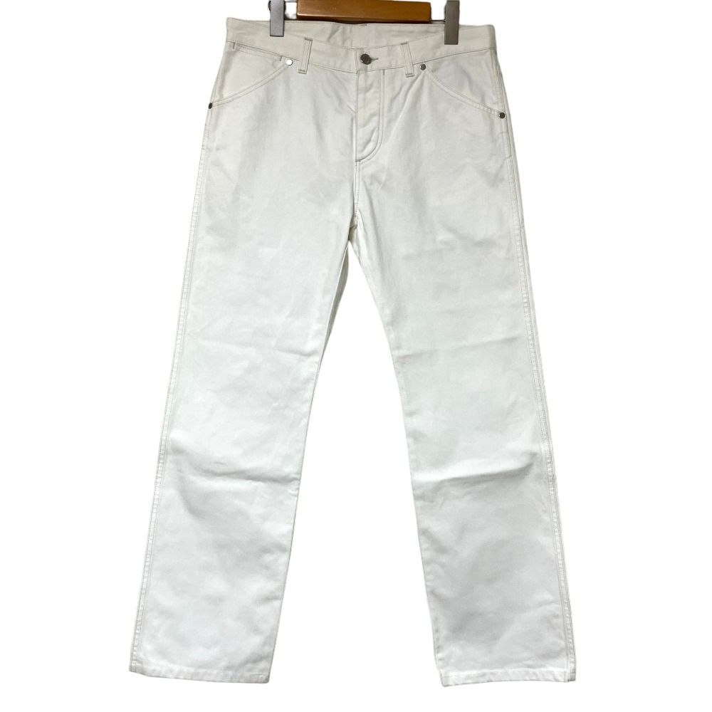 Louis Vuitton Pocket Monogram Embroidery Denim Pants White