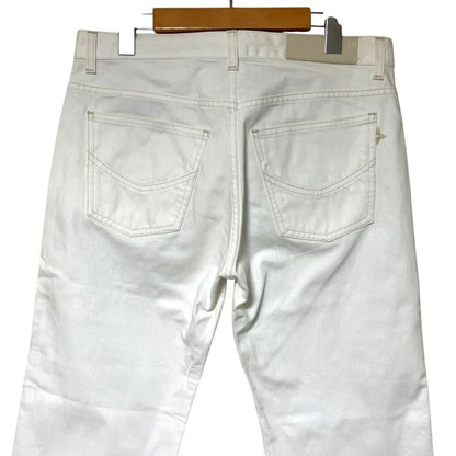 Louis Vuitton Pocket Monogram Embroidery Denim Pants White — view 4