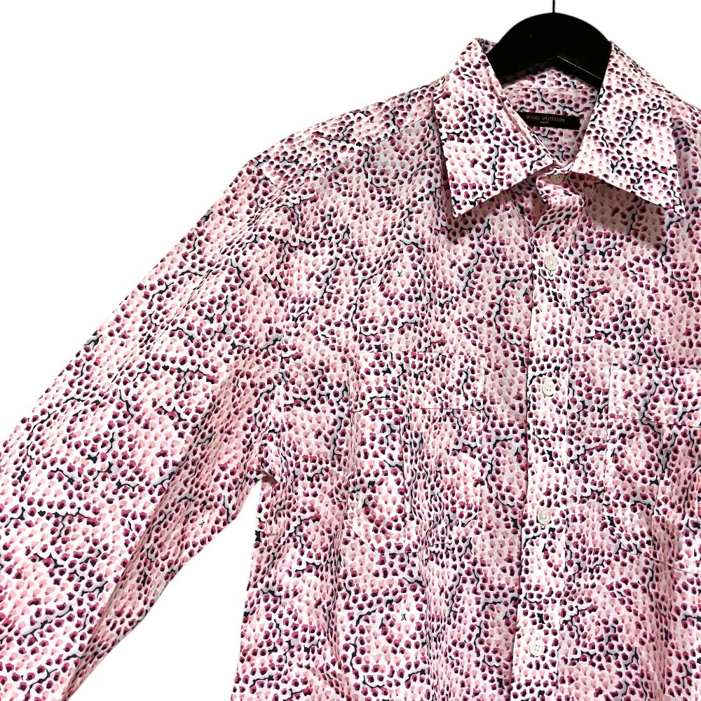 Louis Vuitton All Over Print Long Sleeve Cotton Shirt Pink Spring Summer Fall — view 3
