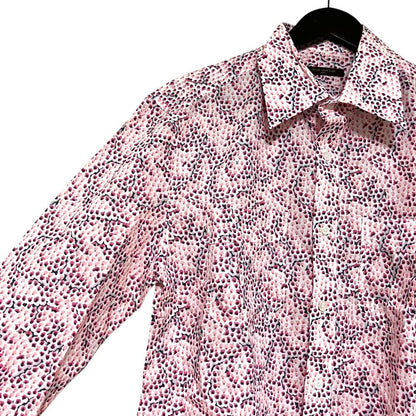 Louis Vuitton All Over Print Long Sleeve Cotton Shirt Pink Spring Summer Fall — view 3