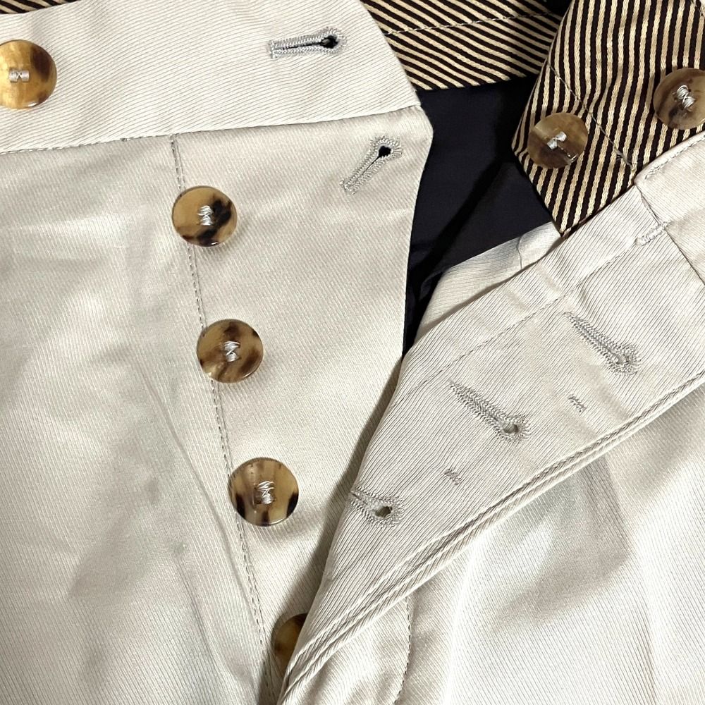 Louis Vuitton Monogram Charm Trousers Pants Beige Spring Summer Fall Winter 42 — view 5