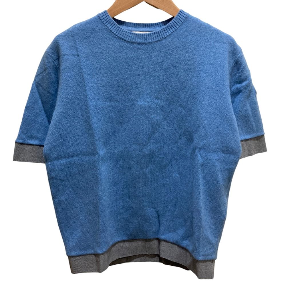 Moncler Maglione Tricot Girocollo Wool Cashmere Blend Knit Sweater Blue XS