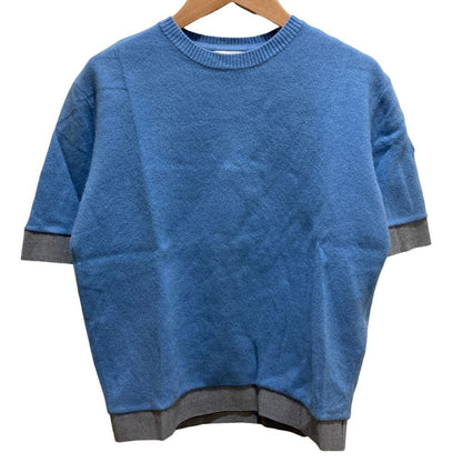 Moncler Maglione Tricot Girocollo Wool Cashmere Blend Knit Sweater Blue XS