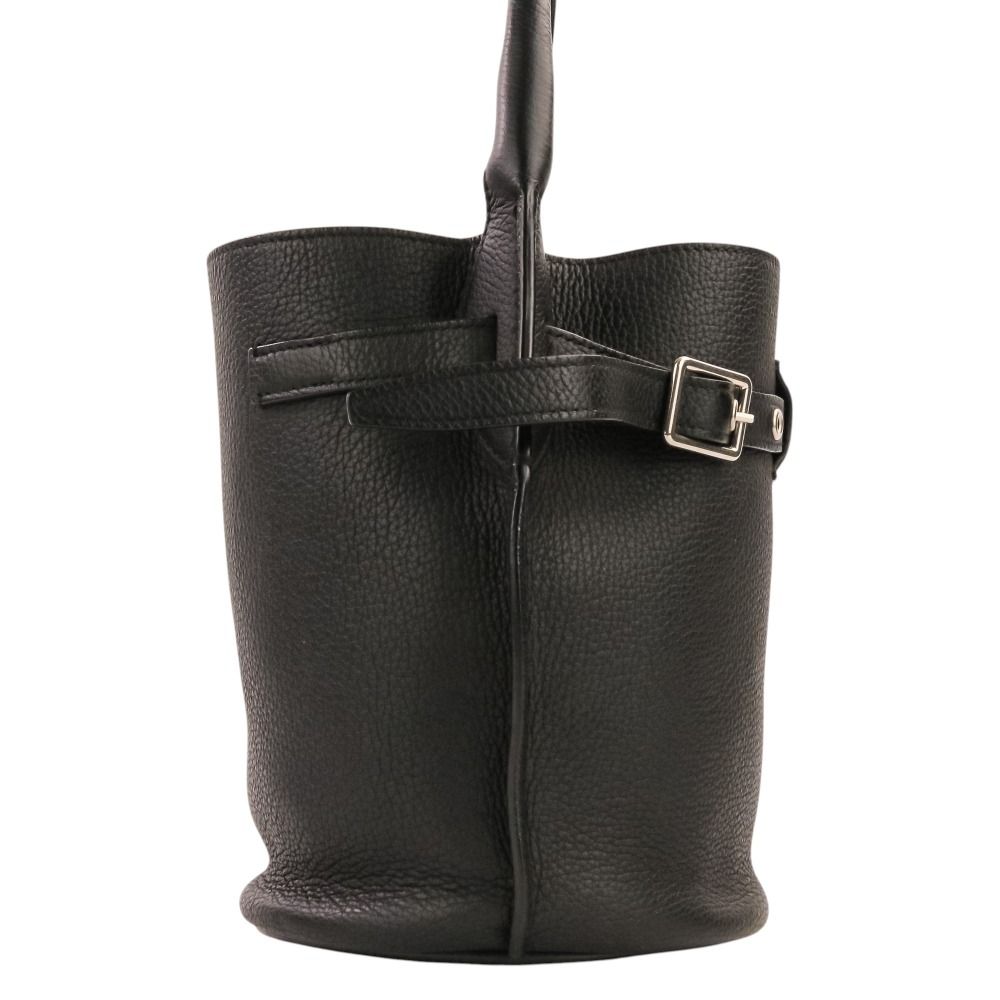 Celine Leather Big Bucket Nano Shoulder Bag Black — view 5
