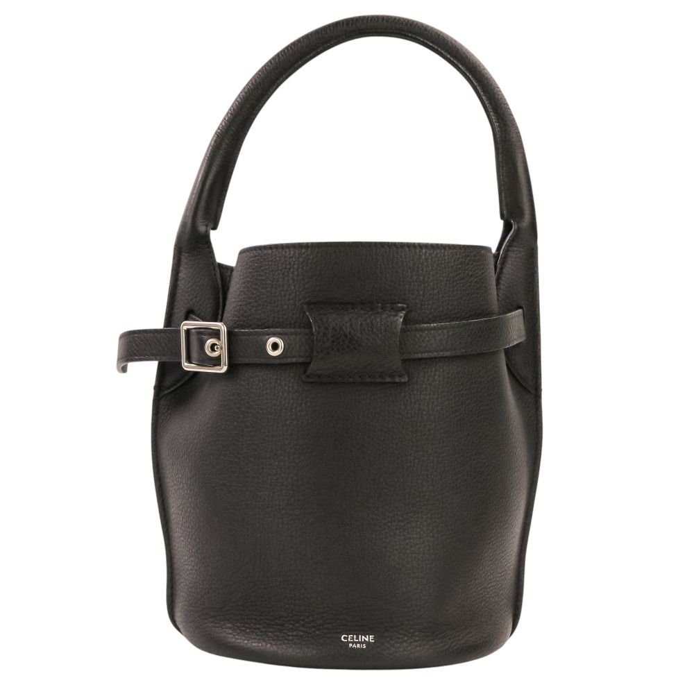 Celine Leather Big Bucket Nano Shoulder Bag Black — view 2