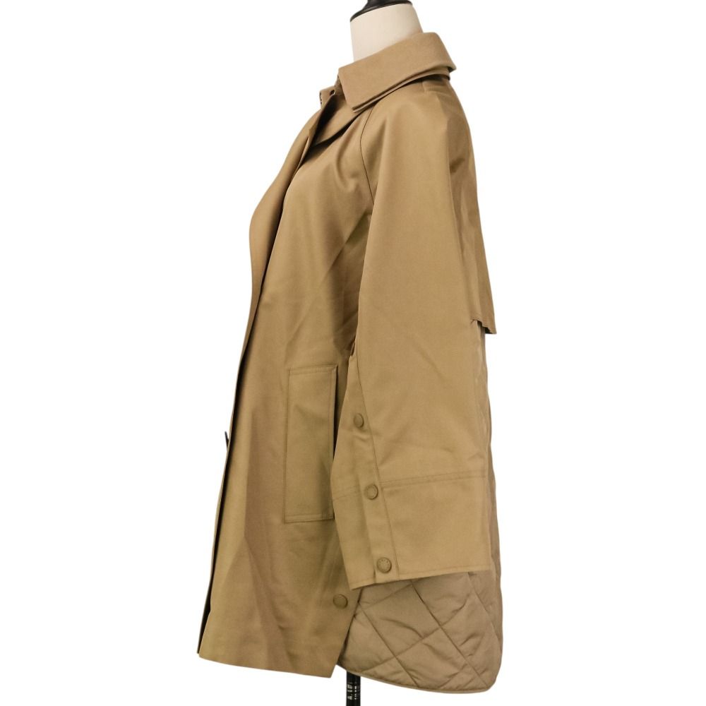 Max Mara Weekend Wkdmanna Quilted Trench Coat Beige Spring Summer Fall Winter 38 — view 4