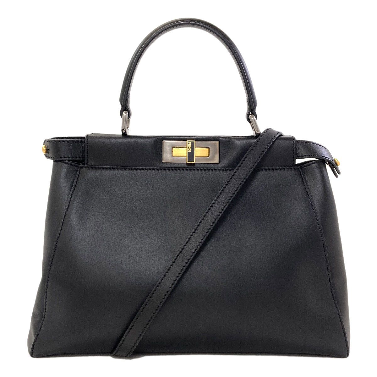 Fendi Peekaboo 2-Way Tote Bag Leather