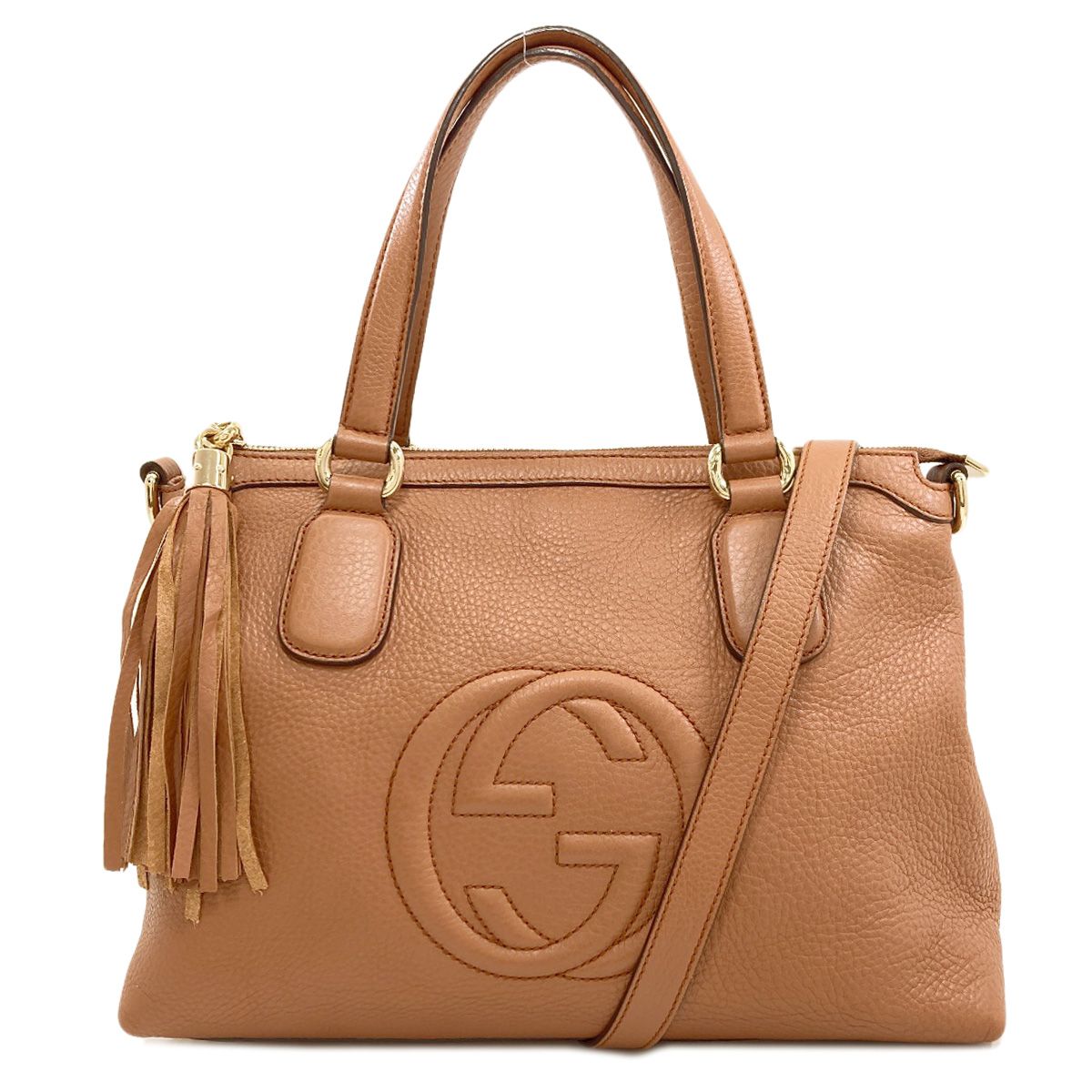 Gucci Soho Interlocking G 2-Way Handbag Calfskin