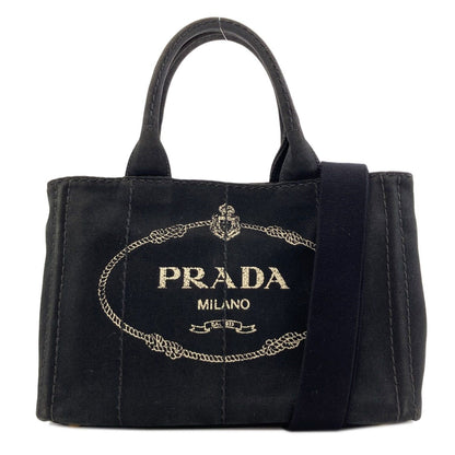 Prada Canapa Mini 2-Way Handbag Canvas