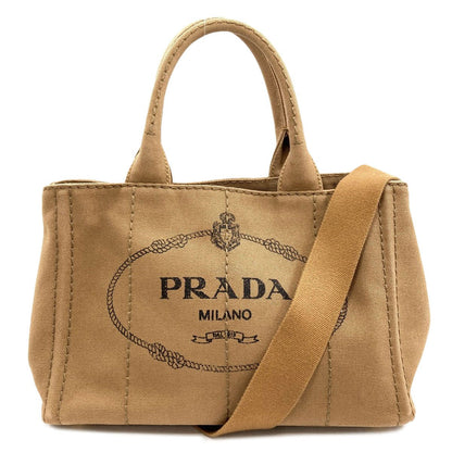 Prada Canapa Mini 2-Way Handbag Canvas