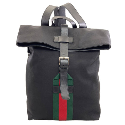 Gucci Sherry Line Backpack Canvas Leather