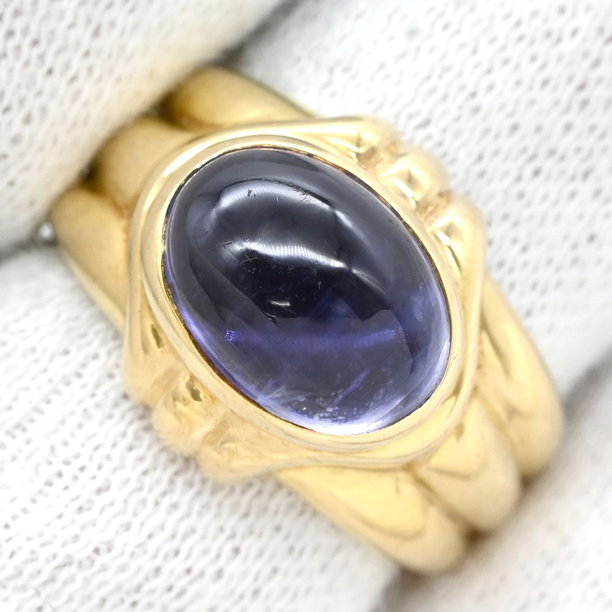 Bvlgari Ring Iolite Purple Yellow Gold Blue 18k — view 8