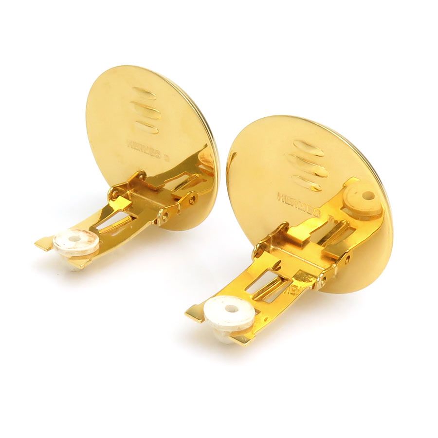 Hermes Earrings Cloisonne Gold — view 4