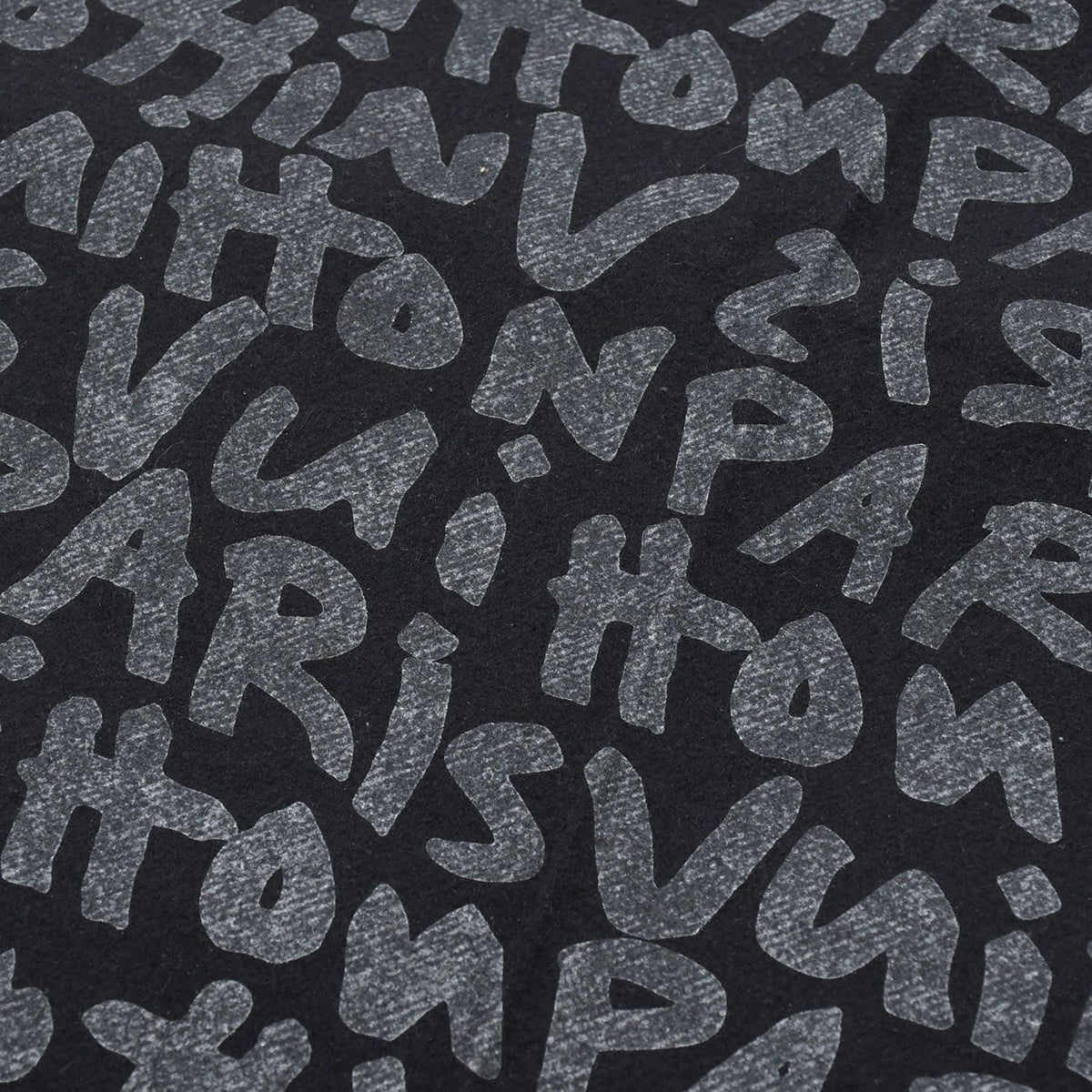 Louis Vuitton Scarf Echarpe Felted Graffiti Black Gray — view 4