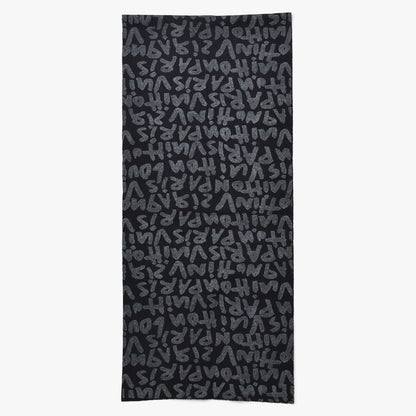 Louis Vuitton Scarf Echarpe Felted Graffiti Black Gray — view 3