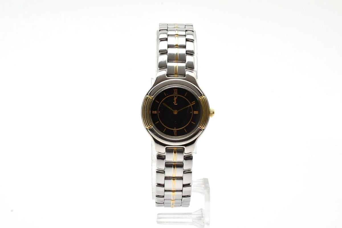 Saint Laurent Yves Quartz Duo Black Dial Roman Numerals Watch — view 4