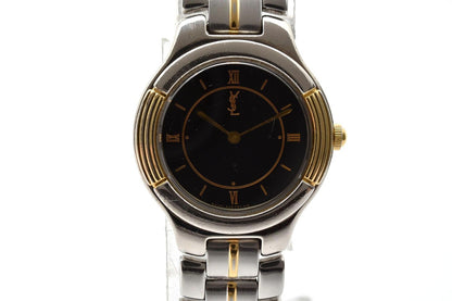Saint Laurent Yves Quartz Duo Black Dial Roman Numerals Watch — view 3